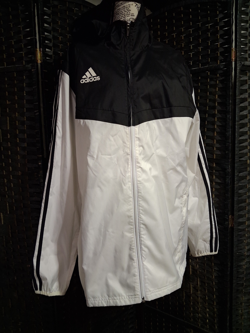 Adidas Men’s Black & White Windbreaker Jacket